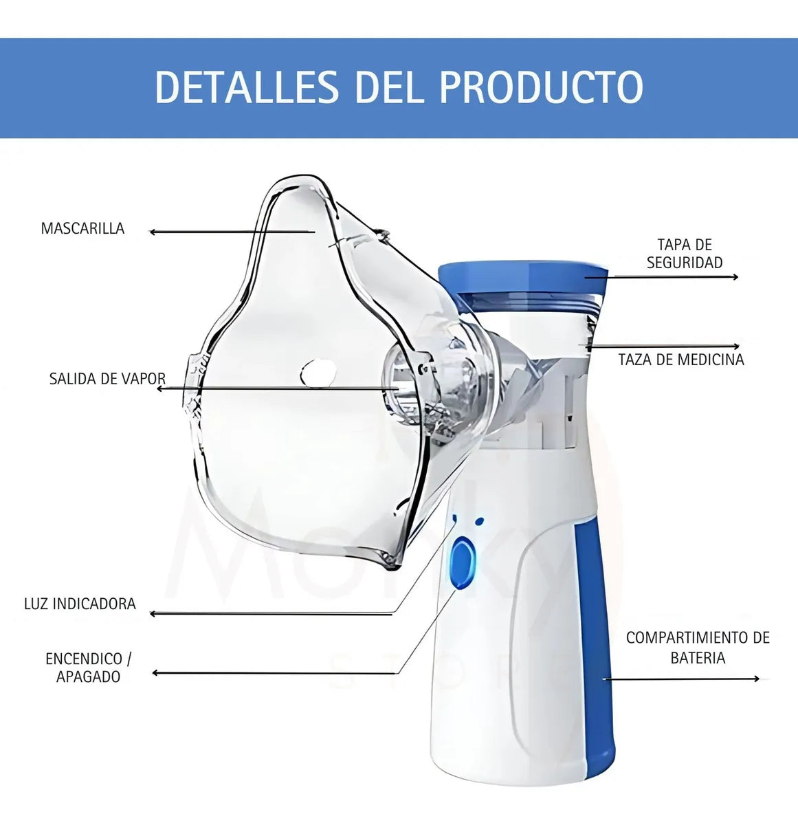 🌬️ Nebulizador Ultrasónico Portátil JSL W302 con Tecnología Mesh
