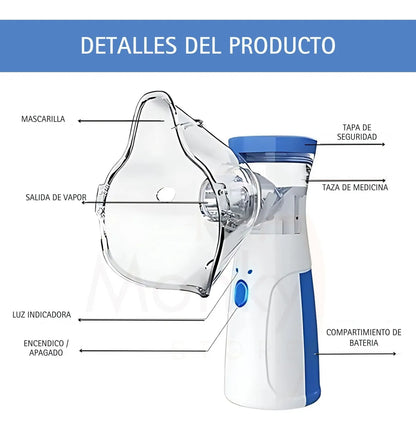 🌬️ Nebulizador Ultrasónico Portátil JSL W302 con Tecnología Mesh