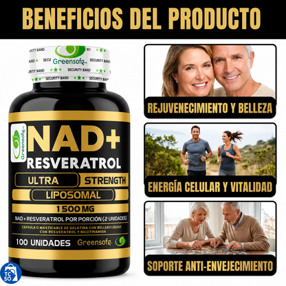 Resveratrol + NAD+ Satoomi | 60 Cápsulas ✨