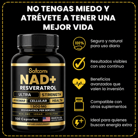Resveratrol + NAD+ Satoomi | 60 Cápsulas ✨