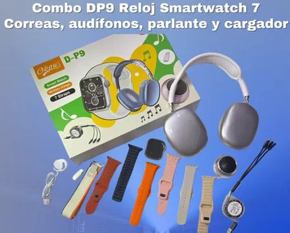 ⌚ Smart Watch D-P9 Ultra Max 49 mm + 7 Correas + Audífonos + Mini Parlante Bluetooth